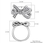Lustro Stella - Weißer Zirkonia Ring, 925 Silber platiniert (Größe 17.00) ca. 1,00 ct image number 6