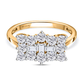 ILIANA Premium zertifizierter SI GH Diamant-Boot-Ring in 750 Gelbgold- 1 ct.