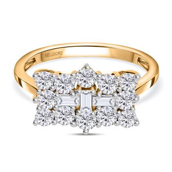 ILIANA Premium zertifizierter SI GH Diamant-Boot-Ring in 750 Gelbgold- 1 ct.