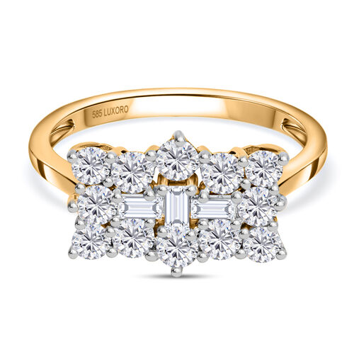 ILIANA Premium zertifizierter SI GH Diamant-Boot-Ring in 750 Gelbgold- 1 ct. image number 0