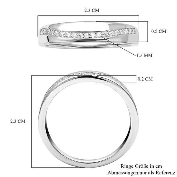 Moissanit-Ring, 925 Silber rhodiniert  ca. 0,25 ct image number 7