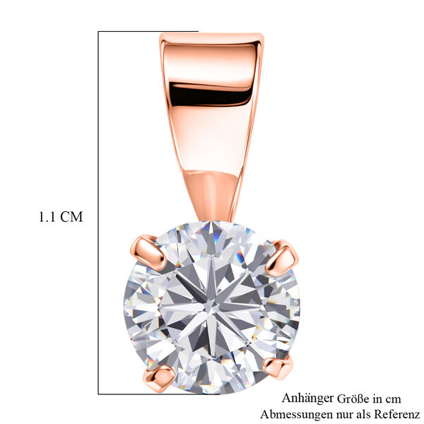 Moissanit Anh&auml;nger 925 Silber ros&eacute;vergoldet ca. 0,47 ct. image number 5