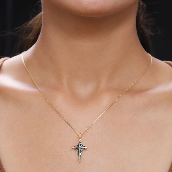 Diamant Anh&auml;nger 925 Silber vergoldet ca. 0,15 ct image number 3