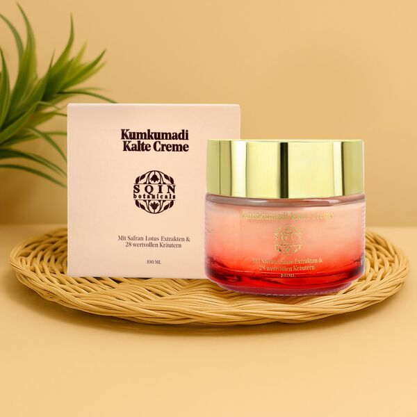 4er-Set SQIN Botanicals Kumkumadi Kollektion: K&ouml;rper&ouml;l (100ml), Gesichts&ouml;l (50ml), Cold Cream (100ml), und Nachtgel (100ml) image number 2