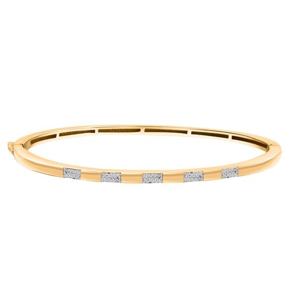 Weißes Diamant-Schmuckset, Goldton - 0,11 ct. image number 9