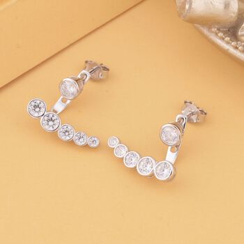 Zirkonia rhodinierte Ohrringe - 2,50 ct.