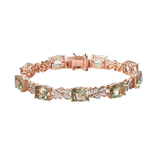 Prasiolith und Zirkon Armband - 29,16 ct. image number 0