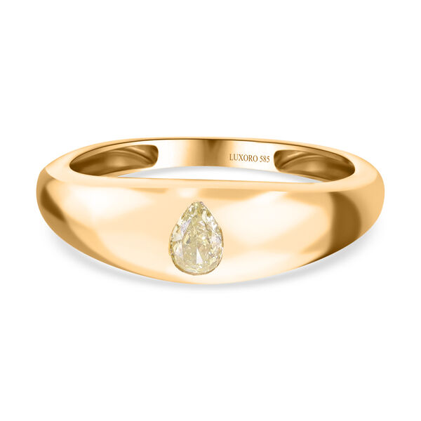 LUXORO nat&uuml;rlicher gelber I1 Diamant-Ring in 585 Gelbgold - 0,25 ct.