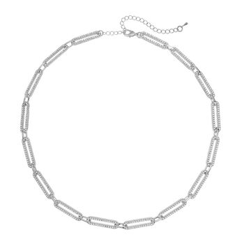 Wei&szlig;e Kristall-Halskette, 45 cm - 2,28 ct.