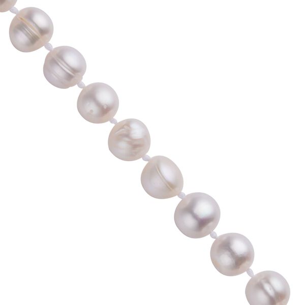 Weiße Süßwasser Perlen Halskette, 60 cm - 246 ct. image number 4
