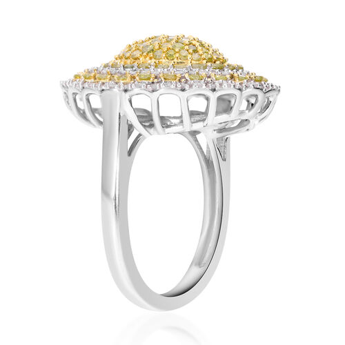Gelber und weißer Diamant-Ring - 1,50 ct. image number 1