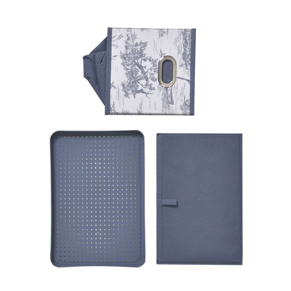 3er-Set Faltbare Aufbewahrungsboxen, Blau image number 6