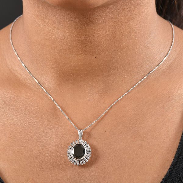 D'Joy Elite Shungit und Zirkon Anh&auml;nger mit 50cm Kette - 4,58 ct. image number 3