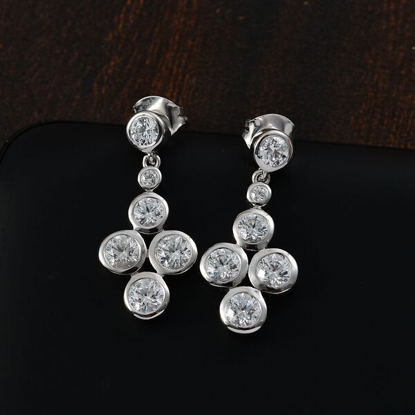 J Francis gefertigt mit SWAROVSKI- Swarovski Zirkonia Ohrringe image number 2