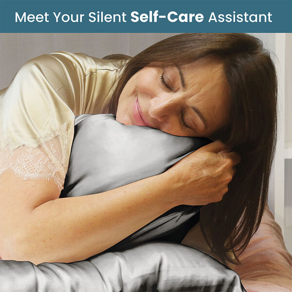 SERENITY NIGHT: 2er-Set - Kissenbezüge aus 100% Maulbeerseide, Schwarz  image number 3