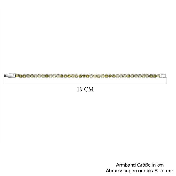 Peridot Zirkonia-Ohrstecker mit Armband, reines Messing ca. 41,00 ct image number 5