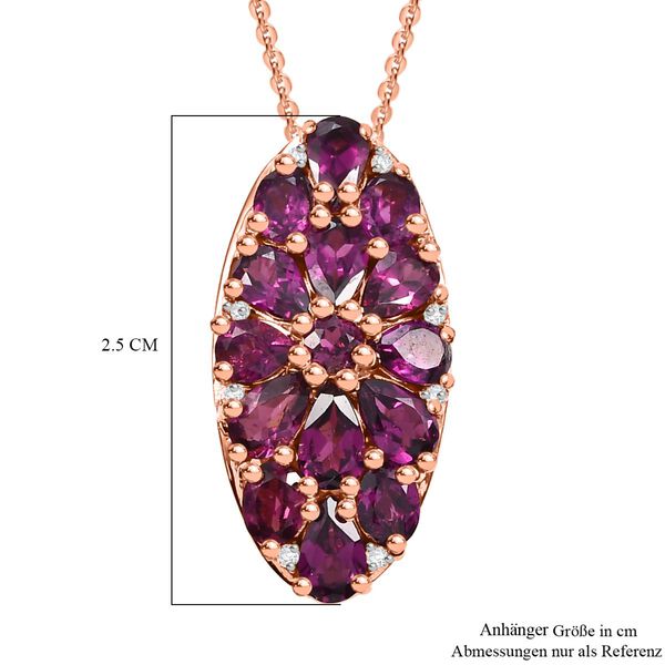 AAA Radiant Ember Granat Anh&auml;nger mit 50cm Kette - 3,79 ct. image number 6