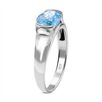 Kambodschanischer, blauer Zirkon Ring - 3 ct.