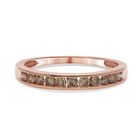 Natürliche Champagner Diamant zertifiziert I2-I3 Half Eternity Ring 375 Rose Gold image number 0