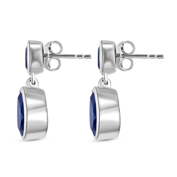 Ceylonfarbene Quarz-Ohrringe, 925 Silber platiniert - 5,27 ct.&nbsp; image number 4