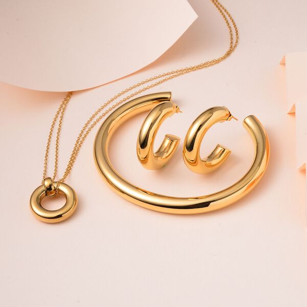 Designer-Schmuckset in Goldton image number 1