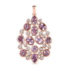 AA Rose De France Amethyst Anhänger 925 Silber Roségold Vermeil ca. 8,29 ct.