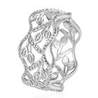 ALLORO Ring mit Diamantakzenten, 925 Silber platiniert image number 4