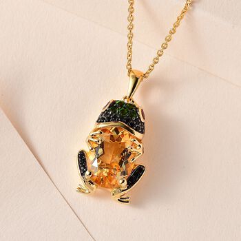 GP Trionfo Kollektion- Citrin, afrikanischer Rubin und Multi-Edelstein-Anh&auml;nger mit 45cm Kette