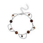 Tigerauge Armband ca. 19 cm Reiner Edelstahl ca. 20.00 ct