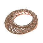 Natürlicher Champagner Diamant P Anhänger 925 Silber Roségold Vermeil ca. 0.50 ct