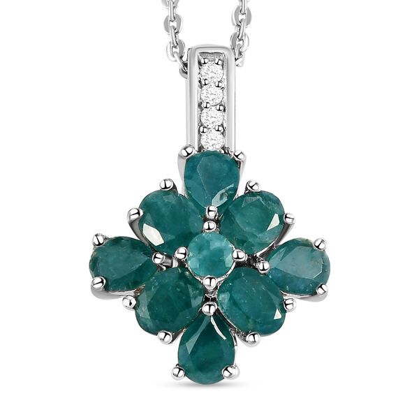 AAA Grandidierit-Anh&auml;nger mit Kette, 925 Silber platiniert ca. 1,39 ct