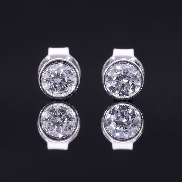 LUXURIANT SGL zertifizierte VS-GH Labor Diamant Ohrringe, 925 Silber rhodiniert - 0,50 ct. image number 10