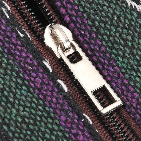 Crossbody-Tasche mit Blumenmotiv, 3 Rei&szlig;verschlussf&auml;cher, verstellbarer Schultergurt (ca. 120 cm), 21x28 cm, Mehrfarbig image number 7