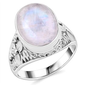 Royal Bali Kollektion- Regenbogen Mondstein Ring - 10,41 ct.