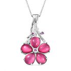 Maulbeer Mondstein, Kanchanaburi Blauer Saphir Schmuckset 925 Silber rhodiniert ca. 8,65 ct
