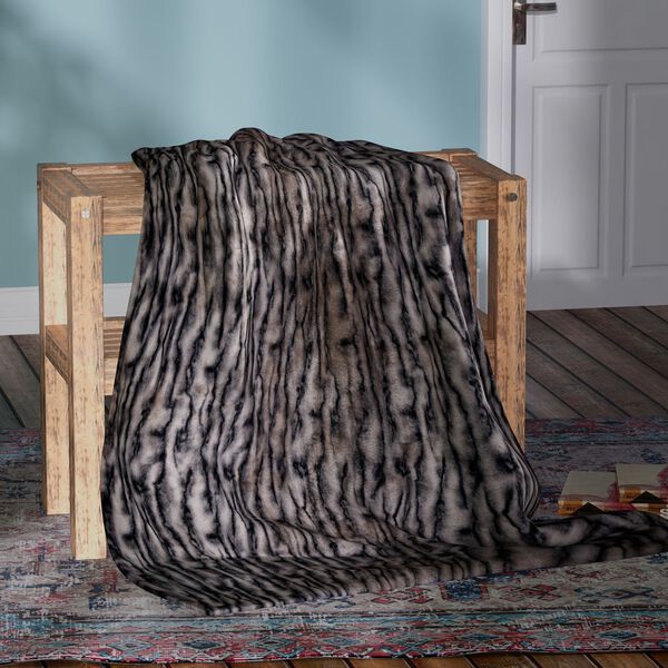 Serenity Night: Wolkenweiche Kunstpelz-Sherpa-Decke, Beige image number 2