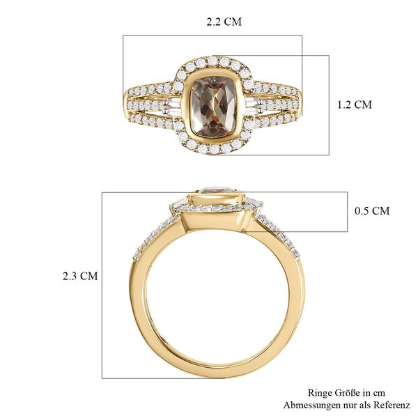 AAA Turkizit und Zirkon Ring - 1,81 ct. image number 7