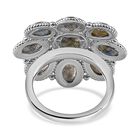 AAA Labradorit Ring, 925 Silber platiniert, (Größe 20.00) ca. 4.63 ct image number 6