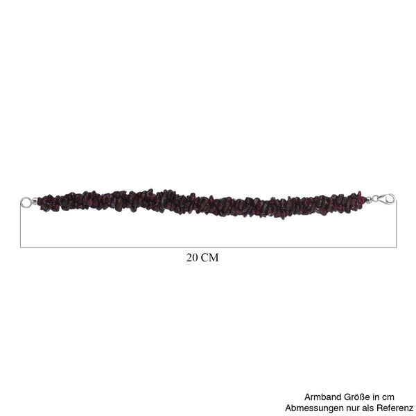 Rotes Granat Armband, 19 cm - 120 ct. image number 4