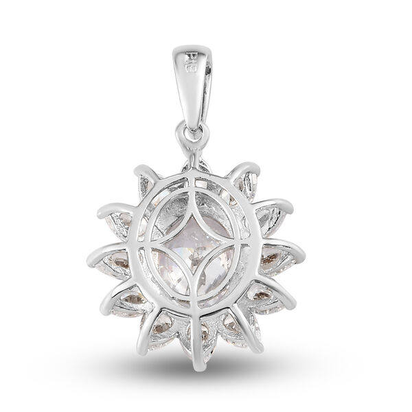 Wei&szlig;er Zirkonia-Anh&auml;nger, platiniertes Messing ca. 7,21 ct image number 5