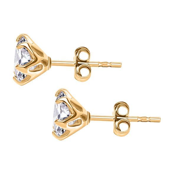 Funkelnde K&ouml;nigin - Nugget EF Moissanit Ohrringe - 1,50 ct. image number 4