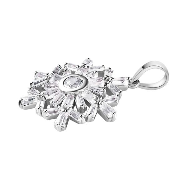 Wei&szlig;e Topas-Schneeflocken-Anh&auml;nger - 2,10 ct. image number 3