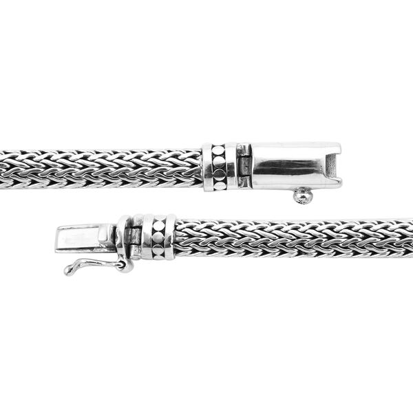 Gr&uuml;ne Jade Armband ca. 19 cm 925 Silber ca. 36,00 ct. image number 4