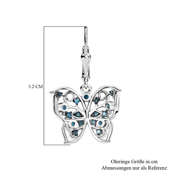 D'Joy blaue Diamant Ohrringe - 0,26 ct. image number 6