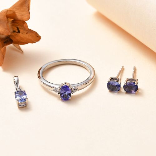 AA Tansanit und Zirkon Schmuckset - 1,71 ct. image number 1