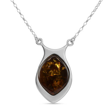 Nat&uuml;rlicher Bernstein Halskette ca. 45 cm 925 Silber