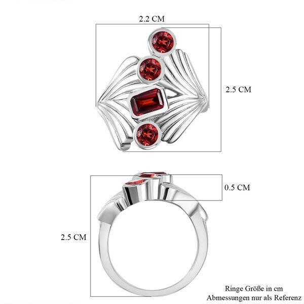 Roter Granat Ring Messing (Gr&ouml;&szlig;e 16.00) ca. 1,90 ct image number 7