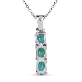 AAA Kagem sambischer Smaragd-Anh&auml;nger mit 50cm Kette - 0,94 ct.