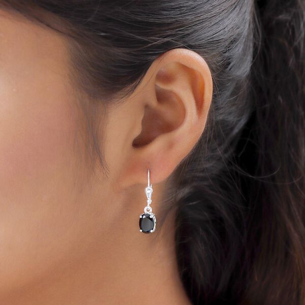 Schwarze Spinell Ohrringe, 925 Silber ca. 2.99 ct image number 3