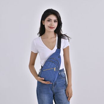 Stepp-Slingtasche, RFID Schutz, Blau